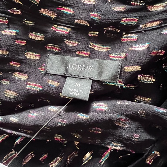 J crew Tie-neck blouse with rainbow Lurex® dot - Picture 9 of 10